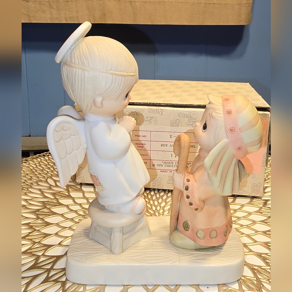 Angel and Shepherd Figurine